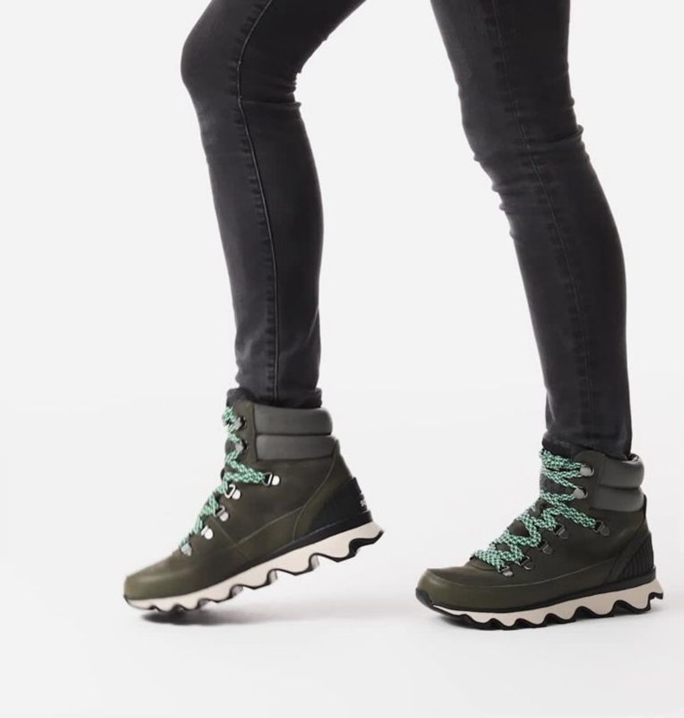 Womens Lace-Up Boots Deep Green - Sorel Kinetic™ Conquest Low - 062-SNMJRT